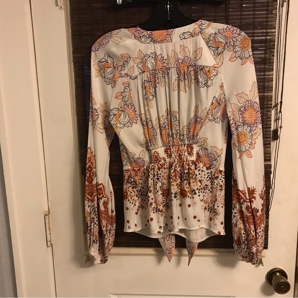 Revolve Free People Run Free Tunic Blouse Ivory Boho - Picture 5 of 6